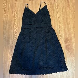 A&F Black Crochet Mini Dress MP NWT